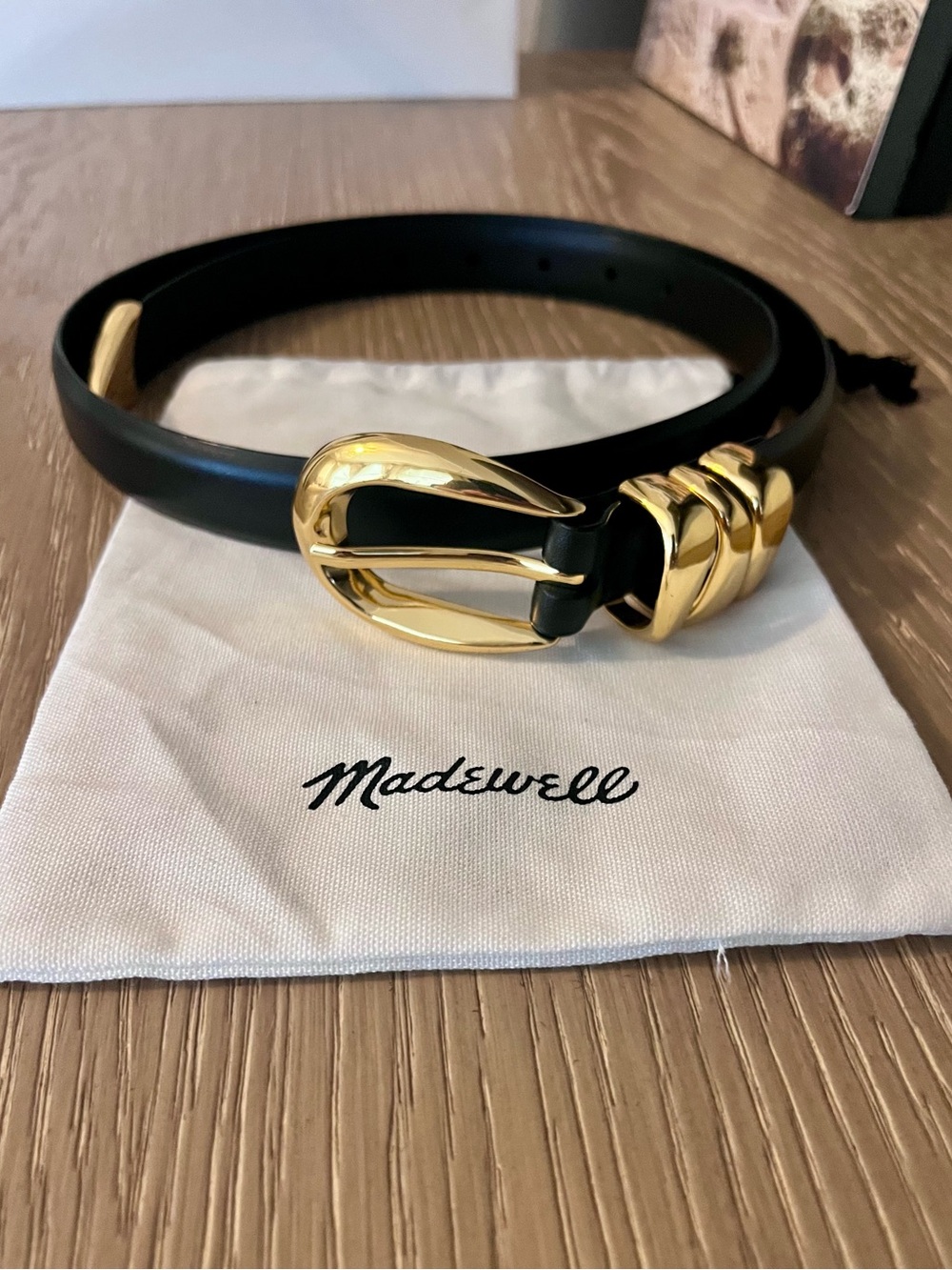 Black Triple Loop Black Belt - Madewell. Size M - Picture 2 of 7